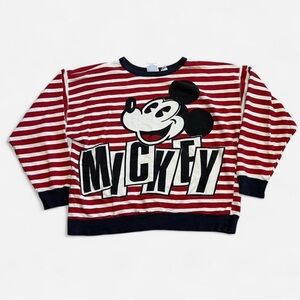 Mickey Mouse Red Striped Kids Shirt